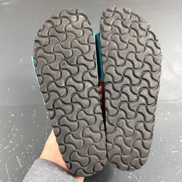 Birkenstock Madrid Sandals Womens 37 Turquoise Single Strap Slide Flat Buckle - Picture 6 of 6